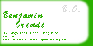 benjamin orendi business card